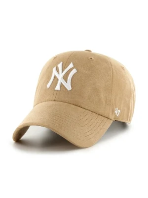 47 brand czapka z daszkiem bawełniana MLB New York Yankees kolor zielony B-BPSDE17USS-KH
