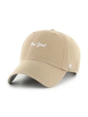 47 brand czapka z daszkiem bawełniana MLB New York Yankees kolor zielony B-BSRNS17GWS-KH