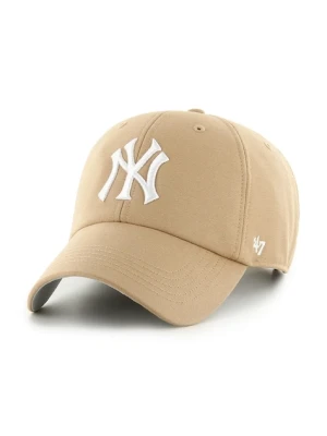 47 brand czapka z daszkiem bawełniana MLB New York Yankees kolor zielony B-PFZCU17CNS-KH