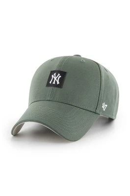 47 brand czapka z daszkiem bawełniana MLB New York Yankees kolor zielony z aplikacją B-CMPSP17GWP-MS