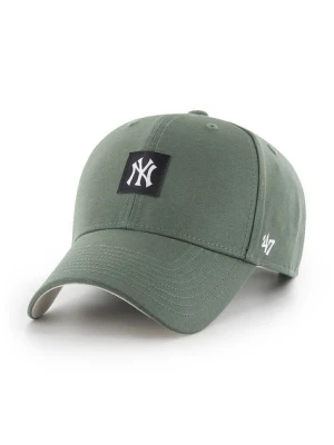 47 brand czapka z daszkiem bawełniana MLB New York Yankees kolor zielony z aplikacją B-CMPSP17GWP-MS