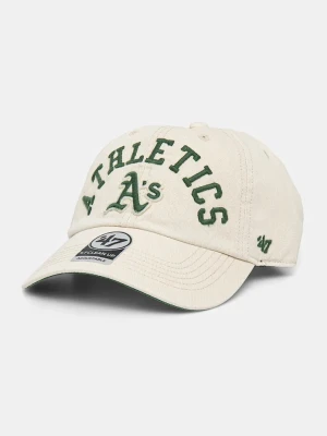 47 brand czapka z daszkiem bawełniana MLB Oakland Athletics beżowy