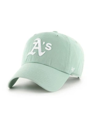 47 brand czapka z daszkiem bawełniana MLB Oakland Athletics kolor zielony z aplikacją
