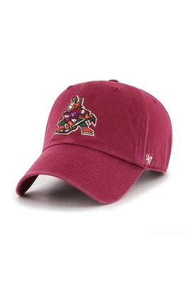 47 brand czapka z daszkiem bawełniana NHL Arizona Coyotes kolor czerwony z aplikacją H-RGW21GWS-CAD