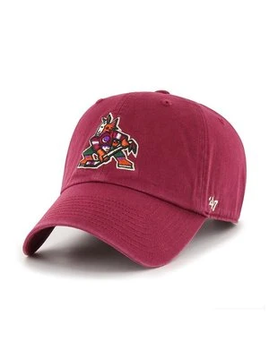 47 brand czapka z daszkiem bawełniana NHL Arizona Coyotes kolor czerwony z aplikacją H-RGW21GWS-CAD