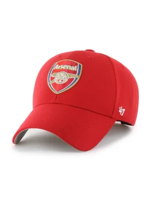 47 brand czapka z daszkiem EPL Arsenal FC kolor czerwony z aplikacją EPL-MVP30WBV-RDA