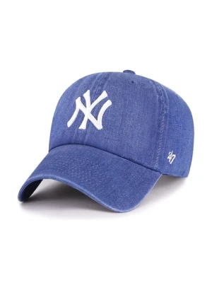 47 brand czapka z daszkiem jeansowa MLB New York Yankees kolor niebieski B-LENON17DGS-TB