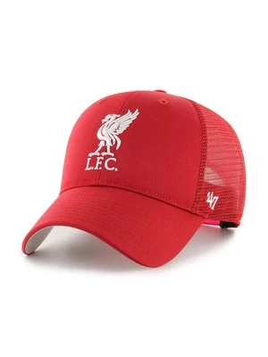 47 brand czapka z daszkiem Liverpool FC kolor czerwony z aplikacją EPL-BRANS04CTP-RDB