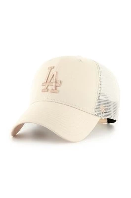 47 brand czapka z daszkiem MLB Los Angeles Dodgers kolor beżowy z aplikacją BCWS-BRSRS12CTP-NT88