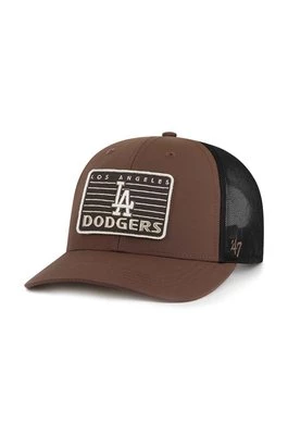 47 brand czapka z daszkiem MLB Los Angeles Dodgers kolor brązowy z aplikacją B-OUTTK12NYP-BW