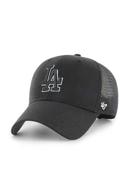 47 brand czapka z daszkiem MLB Los Angeles Dodgers kolor czarny z aplikacją B-BRANS12CTP-BKN