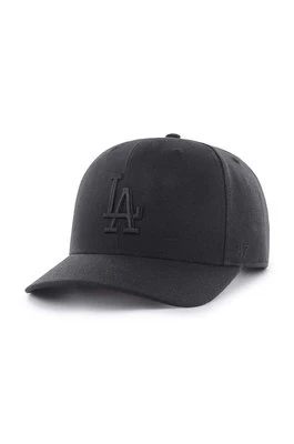 47 brand czapka z daszkiem MLB Los Angeles Dodgers kolor czarny z aplikacją B-CLZOE12WBP-BKD
