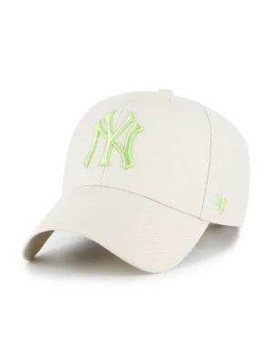 47 brand czapka z daszkiem MLB New York Yankees kolor beżowy gładka B-MVPSP17WBP-BNL