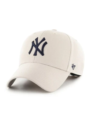 47 brand Czapka z daszkiem MLB New York Yankees kolor beżowy z aplikacją