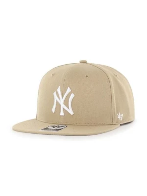 47 brand czapka z daszkiem MLB New York Yankees kolor beżowy z aplikacją B-NSHOT17WBP-KHB