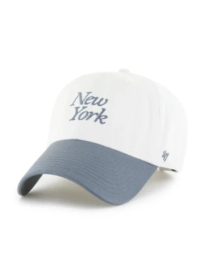 47 brand czapka z daszkiem MLB New York Yankees kolor biały gładka B-FNDSC17GWS-SS