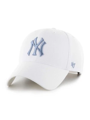 47 brand czapka z daszkiem MLB New York Yankees kolor biały z aplikacją B-MVPSP17WBP-WHN