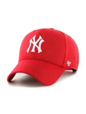 47 brand czapka z daszkiem MLB New York Yankees kolor czerwony z aplikacją B-MVPSP17WBP-RDB