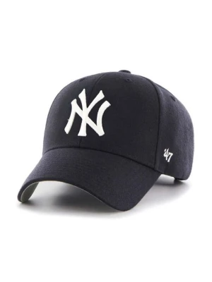 47 brand czapka z daszkiem MLB New York Yankees kolor granatowy z aplikacją B-MVP17WBV-NYB