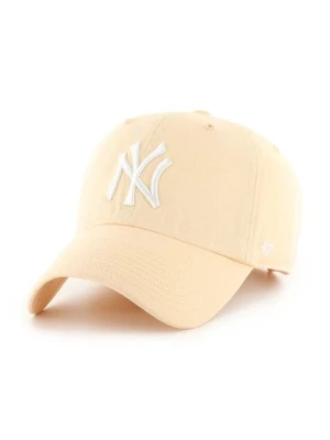 47 brand czapka z daszkiem MLB New York Yankees kolor pomarańczowy z aplikacją B-NLRGW17GWS-AF