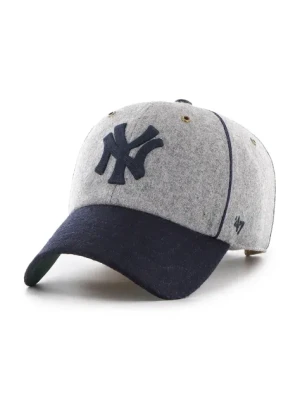47 brand czapka z daszkiem MLB New York Yankees kolor szary z aplikacją B-BRKCU17WIS-GYA
