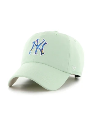 47 brand czapka z daszkiem MLB New York Yankees kolor zielony B-DNSCU17CNS-B0