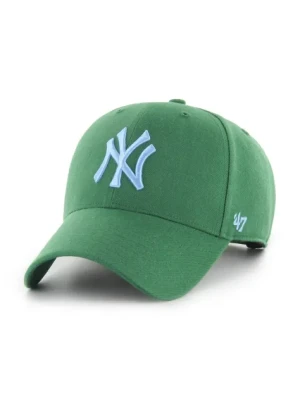 47 brand czapka z daszkiem MLB New York Yankees kolor zielony z aplikacją B-MVPSP17WBP-RNA
