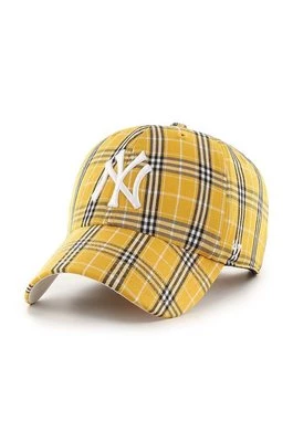 47 brand czapka z daszkiem MLB New York Yankees kolor żółty wzorzysta B-BUGGN17IDS-HN