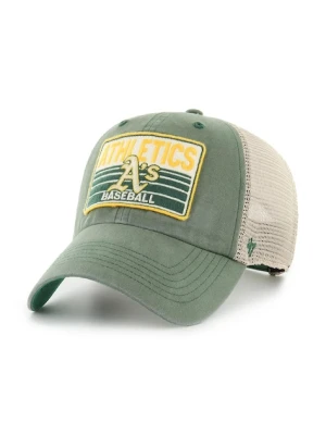 47 brand czapka z daszkiem MLB Oakland Athletics Four Stroke kolor zielony B-FRSTK18BXP-BTB