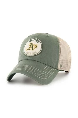 47 brand czapka z daszkiem MLB Oakland Athletics kolor zielony z aplikacją B-PITSC18BXP-BTA