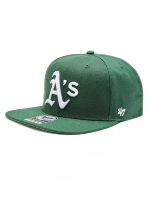 47 Brand Czapka z daszkiem MLB Oakland Athletics Sure Shot '47 CAPTAIN B-SRS18WBP-DGB Zielony