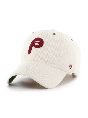 47 brand czapka z daszkiem MLB Philadelphia Phillies kolor beżowy z aplikacją B-TCDCU19IWS-SS
