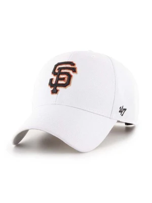 47 brand czapka z daszkiem MLB San Francisco Giants kolor biały z aplikacją B-MVP22WBV-WH