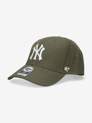 47 brand czapka z daszkiem New York Yankees kolor zielony z aplikacją B-MVPSP17WBP-SWL