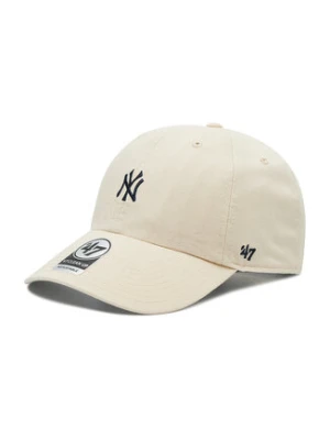 47 Brand Czapka z daszkiem New York Yankees MLB Base Runner Clean Up B-BSRNR17GWS-NT Beżowy