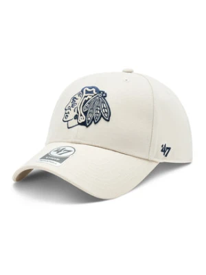 47 Brand Czapka z daszkiem NHL Chicago Blackhawks '47 MVP SNAPBACK H-MVPSP04WBP-BN Écru