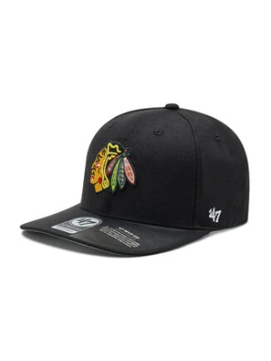 47 Brand Czapka z daszkiem Nhl Chicago Blackhawks H-CLZOE04WBP-BKB Czarny