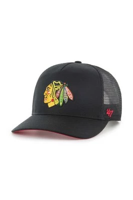 47 brand czapka z daszkiem NHL Chicago Blackhawks kolor czarny z aplikacją H-MSHTC04GWP-BK