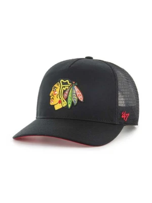 47 brand czapka z daszkiem NHL Chicago Blackhawks kolor czarny z aplikacją H-MSHTC04GWP-BK