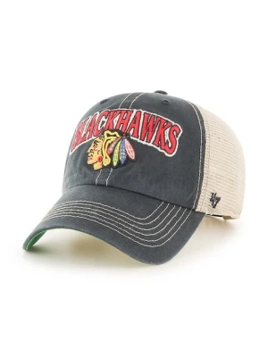 47 brand czapka z daszkiem NHL Chicago Blackhawks kolor czarny z aplikacją H-TSCLA04LAP-VB