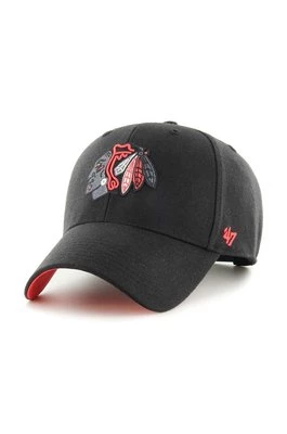 47 brand czapka z daszkiem NHL Chicago Blackhawks kolor czarny z aplikacją HVIN-SUMVP04WBP-BK94