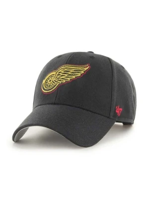 47 brand czapka z daszkiem NHL Detroit Red Wings kolor czarny z aplikacją H-MTLCS05WBP-BKA