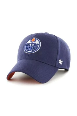 47 brand czapka z daszkiem NHL Edmonton Oilers kolor granatowy z aplikacją H-BLPMS06WBP-LN