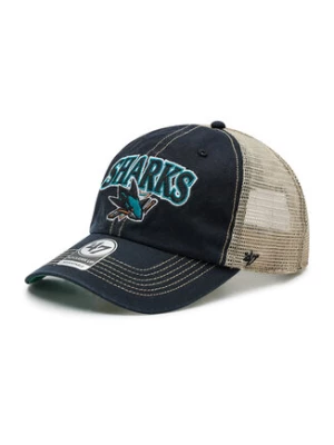 47 Brand Czapka z daszkiem Nhl San Jose Sharks Trucker H-TSCLA22LAP-VB Czarny