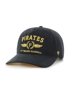 47 brand czapka z daszkiem sztruksowa MLB Pittsburgh Pirates kolor czarny z aplikacją B-SKYLC20EWP-BK