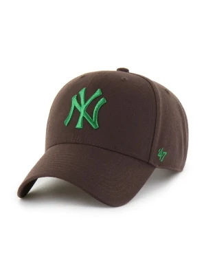 47 brand czapka z daszkiem z dodatkiem wełny MLB New York Yankees brązowy