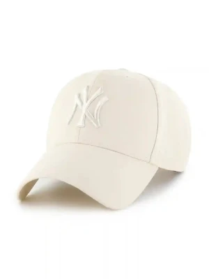 47 brand czapka z daszkiem z dodatkiem wełny MLB New York Yankees kolor beżowy B-MVPSP17WBP-NTAG