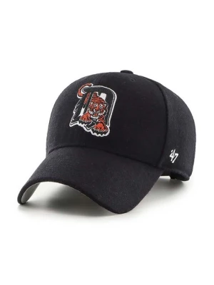 47 brand czapka z daszkiem z domieszką wełny MLB Detroit Tigers kolor czarny z aplikacją BCPTN-CHSMS09WIP-BK94