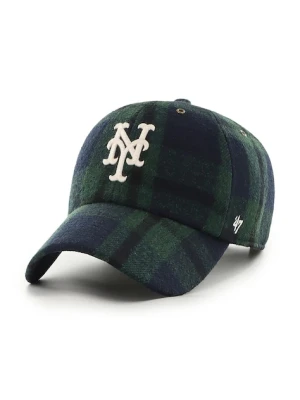 47 brand czapka z daszkiem z domieszką wełny MLB New York Mets kolor granatowy B-SCLBY16YOS-NY