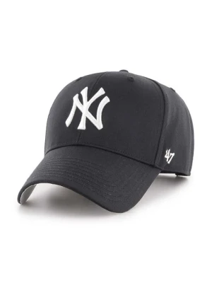 47 brand czapka z daszkiem z domieszką wełny MLB New York Yankees kolor czarny z aplikacją B-RAC17CTP-BK
